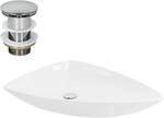 Luxebath - Ml-design Waschbecken Aus Keramik Wei&szlig; 69x46x13 Cm Dreieckig Inkl.