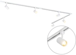 Modernes Wei&szlig;es Schienensystem Mit 5 Spots 1-phasig - Jeana