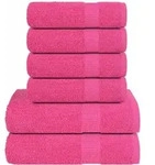 6-tlg. Handtuch-set Rosa 360 G/m2 100% Baumwolle Vidaxl