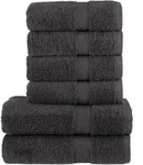 6 Tlg. Premium-handtuch-set Solund Anthrazit 600 G/m2 Vidaxl