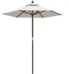 Sonnenschirm Mit Holzmast Sandfarben 196x231 Cm Vidaxl