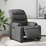 Massagesessel Elektrisch Grau Kunstleder - Vidaxl