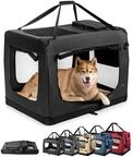 Lionto Hundetransportbox Faltbar, Stabile Stoffbox Mit Mesh-eins&auml;tzen, Ideal...