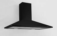 Dunstabzugshaube Wandhaube Kaminhaube 90 Cm Schwarz Matt Respekta