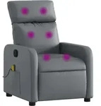 Massagesessel Grau Kunstleder - Vidaxl