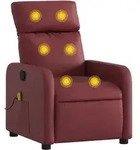 Massagesessel Weinrot Kunstleder Vidaxl
