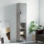 Highboard Betongrau 34,5x34x180 Cm Holzwerkstoff - Vidaxl