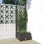 Vidaxl Garden Planter With Trellis Black 40x40x121,5 Cm Pp