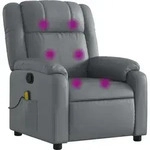 Massagesessel Grau Kunstleder - Vidaxl