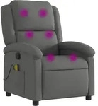 Massagesessel Dunkelgrau Stoff Vidaxl