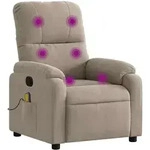 Massagesessel Taupe Mikrofasergewebe - Vidaxl