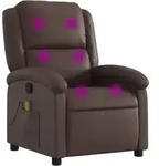 Massagesessel Braun Kunstleder - Vidaxl
