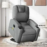 Elektrischer Massagesessel Mit Aufstehhilfe Dunkelgrau Stoff - Vidaxl
