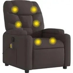 Massagesessel Dunkelbraun Stoff - Vidaxl