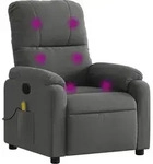 Massagesessel Dunkelgrau Mikrofasergewebe - Vidaxl