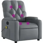 Massagesessel Grau Kunstleder - Vidaxl