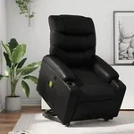 Massagesessel Mit Aufstehhilfe Schwarz Kunstleder - Vidaxl