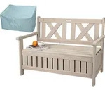 Needs&wants&reg; Gartenbank Holz Wetterfest Mit Stauraum Und Abdeckung, 2-sitzer