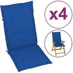 Vidaxl - Gartenstuhlauflagen F&uuml;r Hochlehner 4 Stk. K&ouml;nigsblau 120x50x3cm