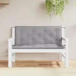 Gartenbank-auflagen 2 Stk. Grau 120x50x7 Cm Oxford-gewebe Vidaxl