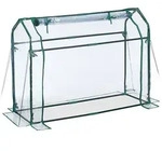 Relaxdays Foliengew&auml;chshaus, Pvc-folie, Aufrollbare T&uuml;r, Hxbxt: 92 X 124 X 42 Cm,
