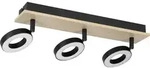 Eglo 3er Spot Rielves Braun Schwarz 40 X 7 Cm Deckenlampen