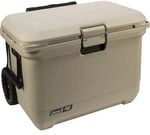 Coleman Pro 55 Qt 52 Liter K&uuml;hlbox Mit Rollen Beige 2213912"-"182796038