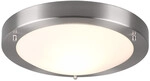 Trio - Bad Deckenleuchte Condus In Silber Mit Glas Opal Wei&szlig; &Oslash; 31,5cm - Badlampen