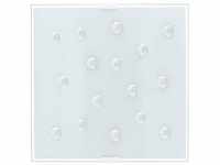 Decken Wand Beleuchtung Schlafzimmer quadratisch silber Glas Steine Leuchte Eglo