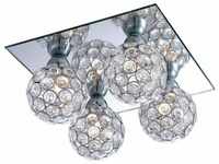 Decken Lampe Wohn Zimmer Spiegel Leuchte Kristall Kugel Spots im Set inkl. led