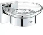 Quickfix Start Cube - Seifenschale Mit Halter, Glas/verchromt 41096000 - Grohe
