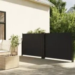 Seitenmarkise Ausziehbar Schwarz 120x1000 Cm Vidaxl