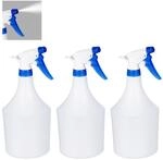 Relaxdays Spr&uuml;hflasche Pflanzen, 3er Set, Einstellbare D&uuml;se, 1 Liter, Mit Skala,