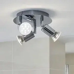Briloner - Led Deckenleuchte Badezimmerlampe Spotleuchte Schwenkbar Deckenlampe Chrom
