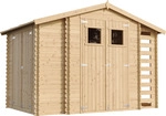 Holzhaus Gartenhaus Mit Brennholzschuppen Timbela M389+m389g - Mit Boden