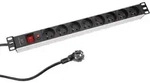Perel Pdu-steckdosenleiste 8-fach, Typ-e-steckdosen Mit Erdungsstift, 19 Zoll Rack,
