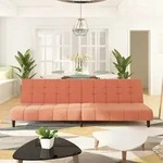 Schlafsofa 2-sitzer Rosa Samt Vidaxl