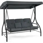 3-sitzer Hollywoodschaukel Mit Liegefunktion, Outdoor Wetterfest 4088 - Mcombo