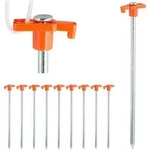 Relaxdays Felsbodenhering 10er Set, Erdanker F&uuml;r Harte B&ouml;den, 25 Cm, Bodenanker,