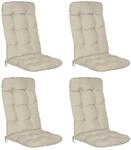 4er Set Hochlehner Auflagen Flair Hl, 120x50x8cm, Natur