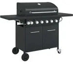 Vidaxl - Gasgrill Mit 7 Flammen Schwarz Pulverbeschichteter Stahl
