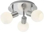 Lampe Tiara Spotrondell 3flg Eisen/wei&szlig; 3x D45, E14, 40w, Geeignet F&uuml;r