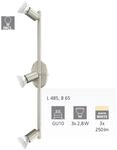 Eglo - 3er Led Spot Buzz Nickel-matt 48,5 X 6,5 Cm Gu10 Deckenlampen & Kronleuchter