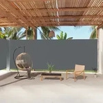 Seitenmarkise Ausziehbar Anthrazit 220x1000 Cm - Vidaxl