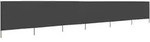 6-teiliges Windschutzgewebe 800 X 80 Cm Grau Vidaxl