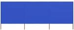 Vidaxl 3-panel Wind Screen Fabric 400x120 Cm Azure Blue