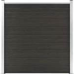 Zaunelement Wpc 180x186 Cm Schwarz - Vidaxl
