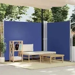 Seitenmarkise Ausziehbar Blau 180x600 Cm - Vidaxl