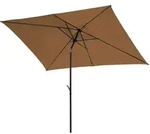 Sonnenschirm 3x2m Balkonschirm Rechteckig Mit Sonnenschutz Matt Taupe - Svita