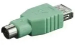Goobay - Usb-adapter, Usb-buchse (typ A) Mini-din 6-stecker (ps/2). Farbversion Gr&uuml;n